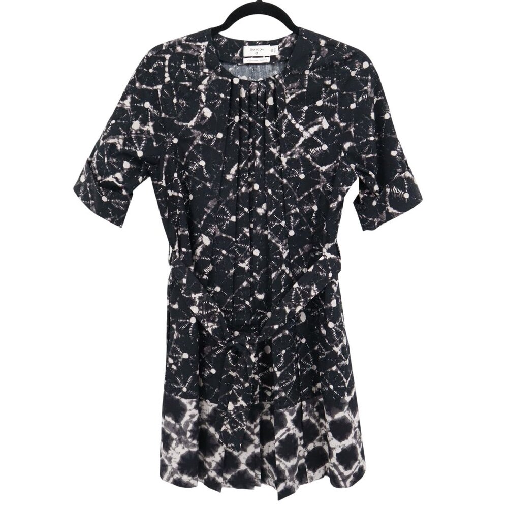 Thakoon Target Shibori Dress Womens XS Black Abstract Twee Classic‎ Career Boho